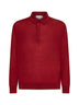 Polo in maglia di lana vergine rossa
