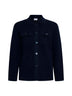 Giacca in maglia di lana vergine blu