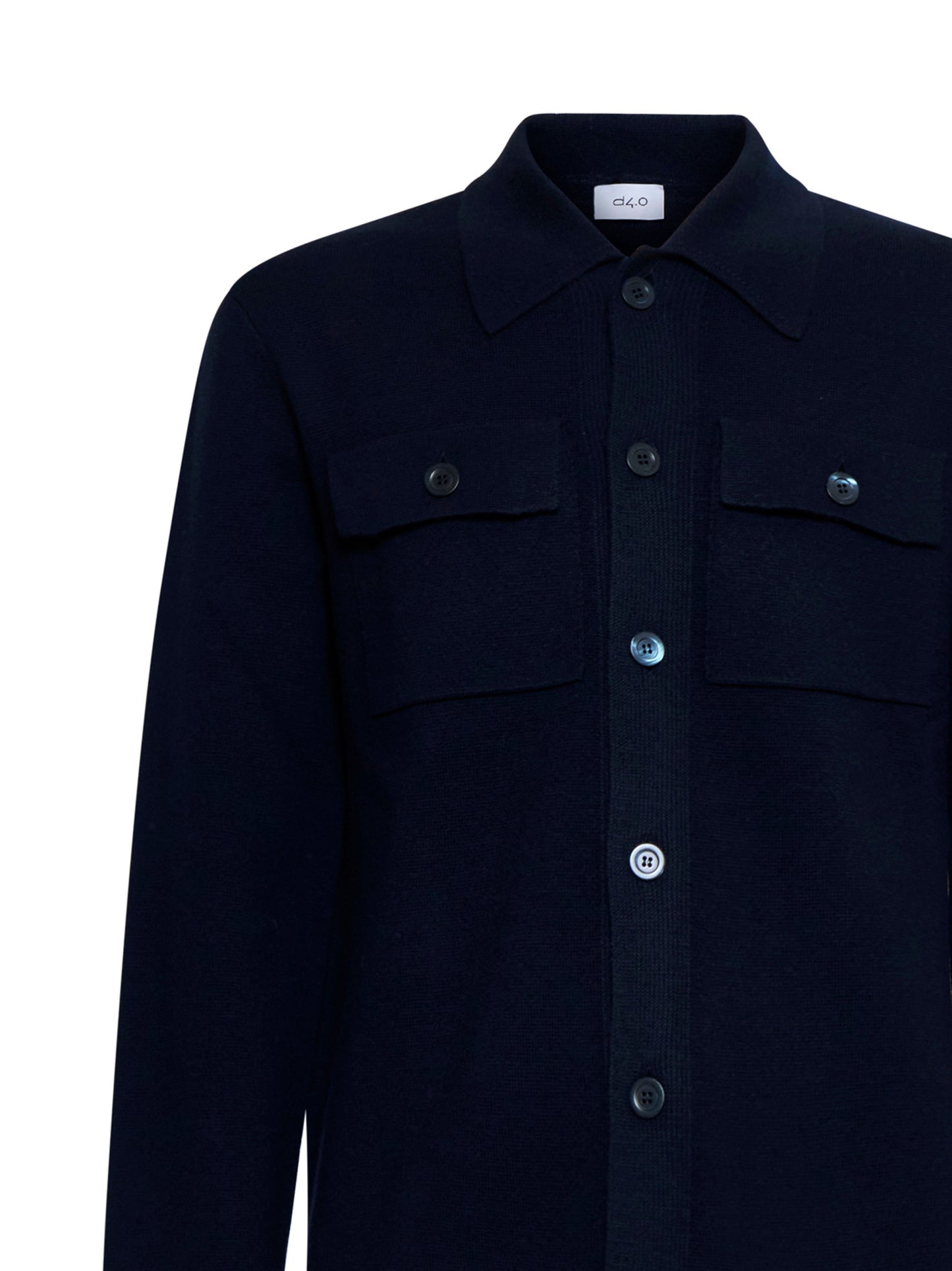 Giacca in maglia di lana vergine blu