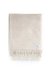 Plaid con frange beige