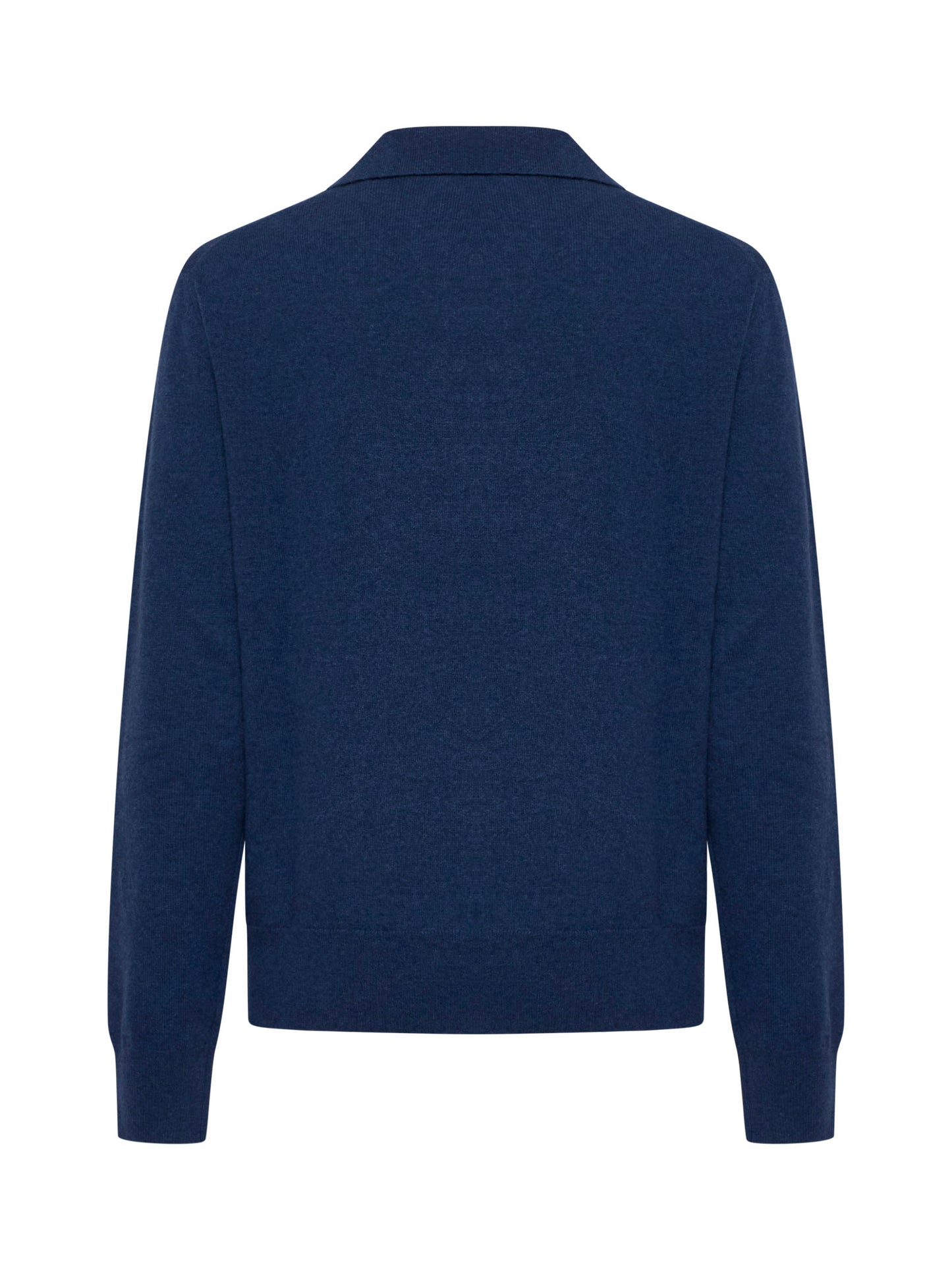 Maglia polo con scollo a V e polsini a costine