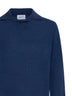 Maglia polo con scollo a V e polsini a costine