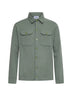 Green cashmere shirt jacket
