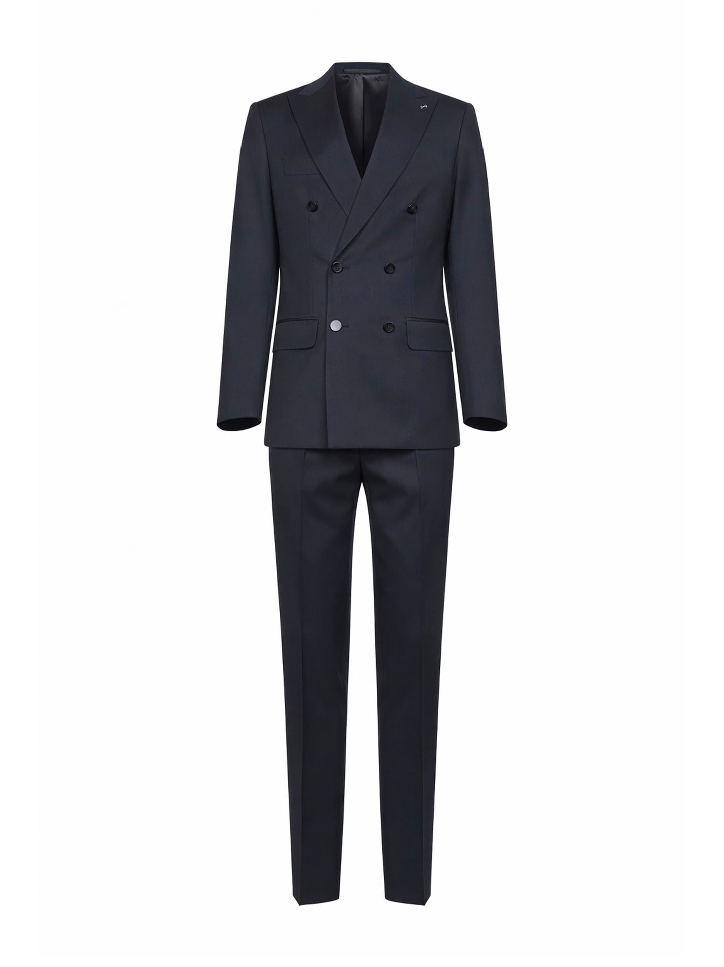 Grey virgin wool Positano double-breasted suit