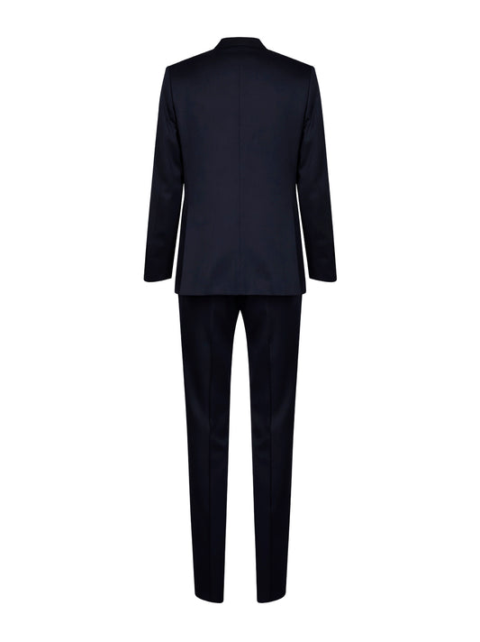 Blue virgin wool Positano double-breasted suit