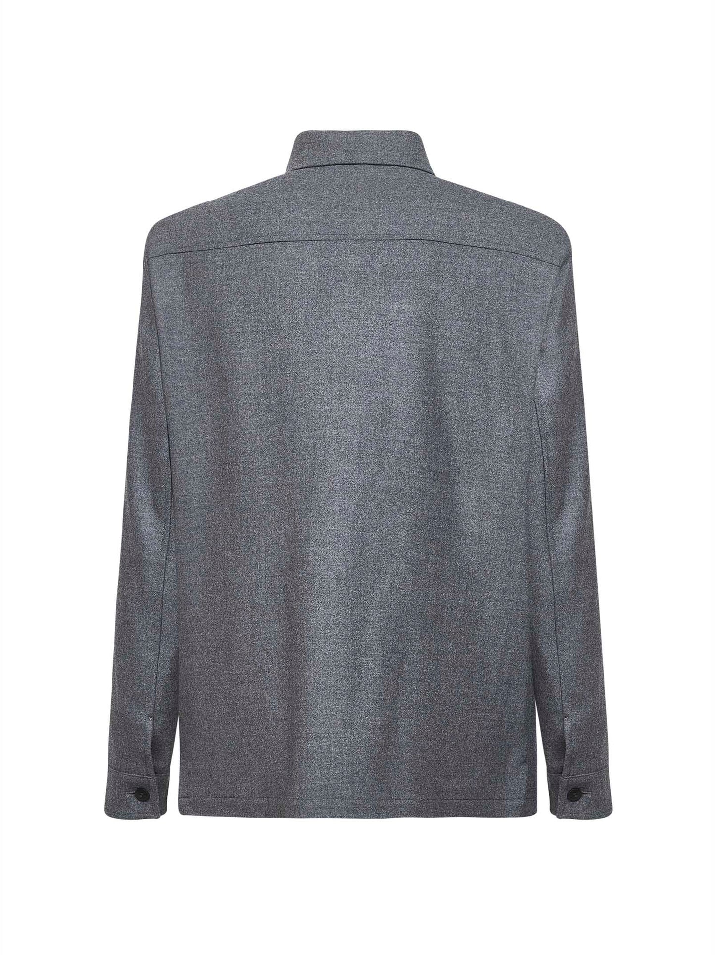 Giacca camicia Chet in flanella stretch Loro Piana grigia