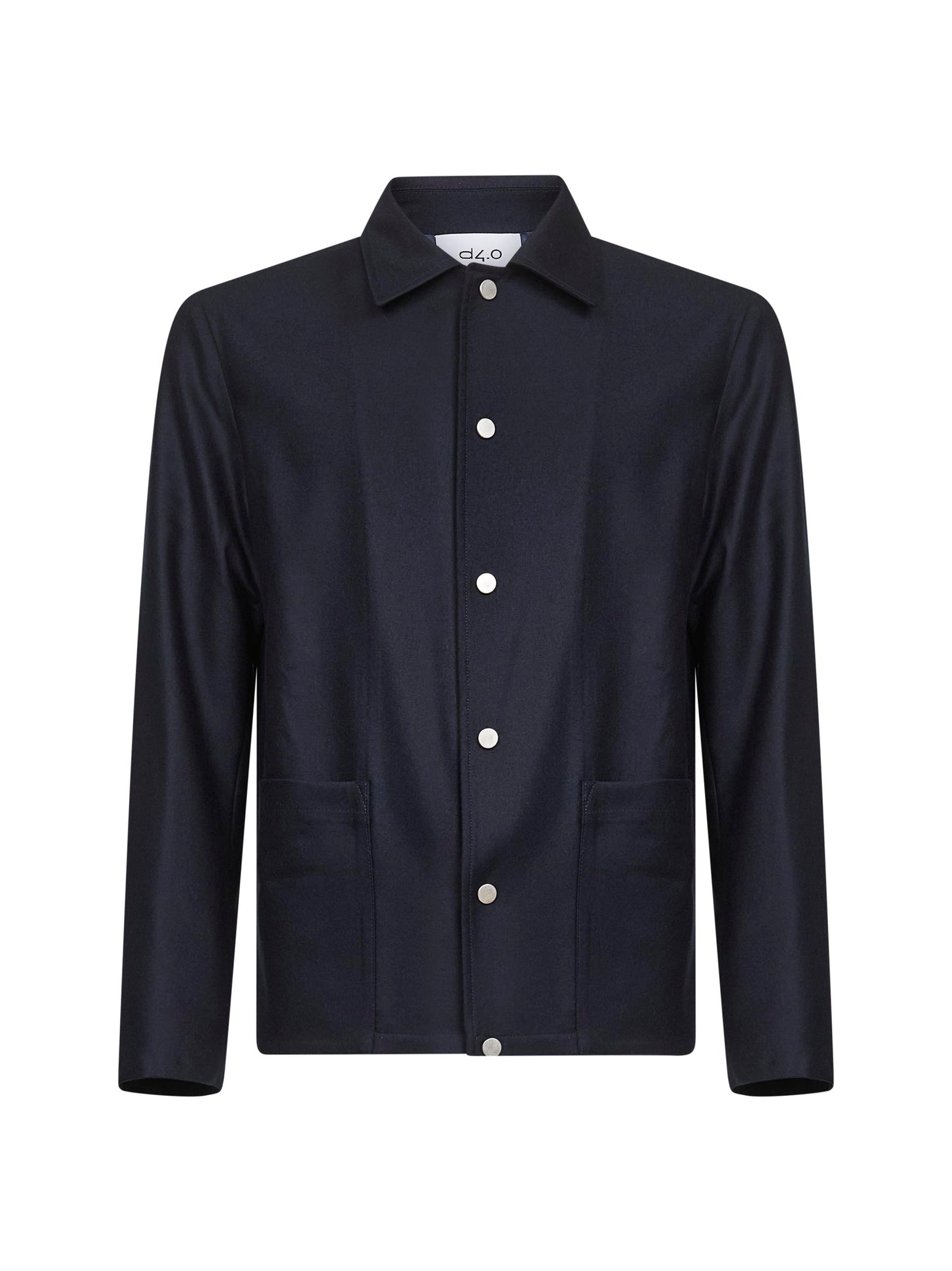 Chore jacket in lana vergine blu