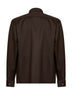Brown virgin wool overshirt