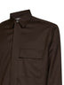 Brown virgin wool overshirt
