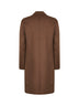 Brown double wool single-breasted coat