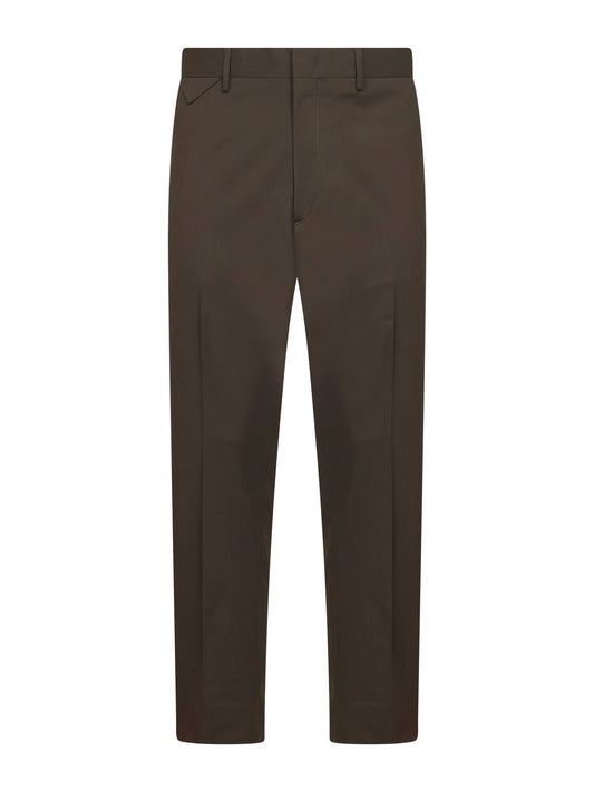 Taupe stretch wool blend Cooper T1.7 trousers