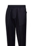 Dark navy virgin wool Tokio tapered trousers