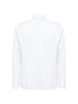 White cotton poplin wing collar shirt