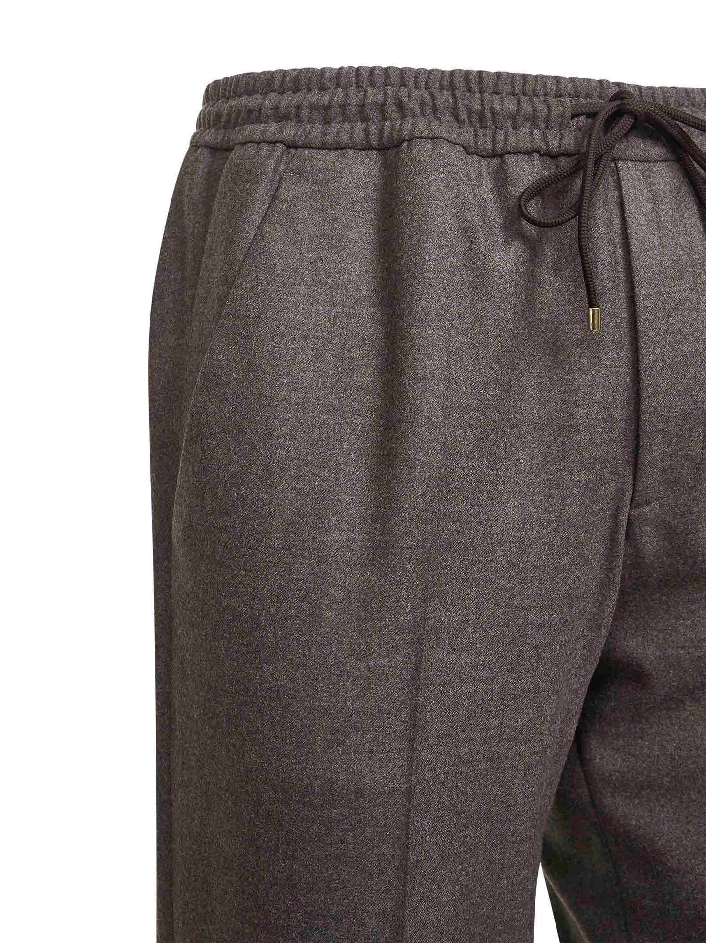 Brown Loro Piana stretch flannel Montecarlo trousers