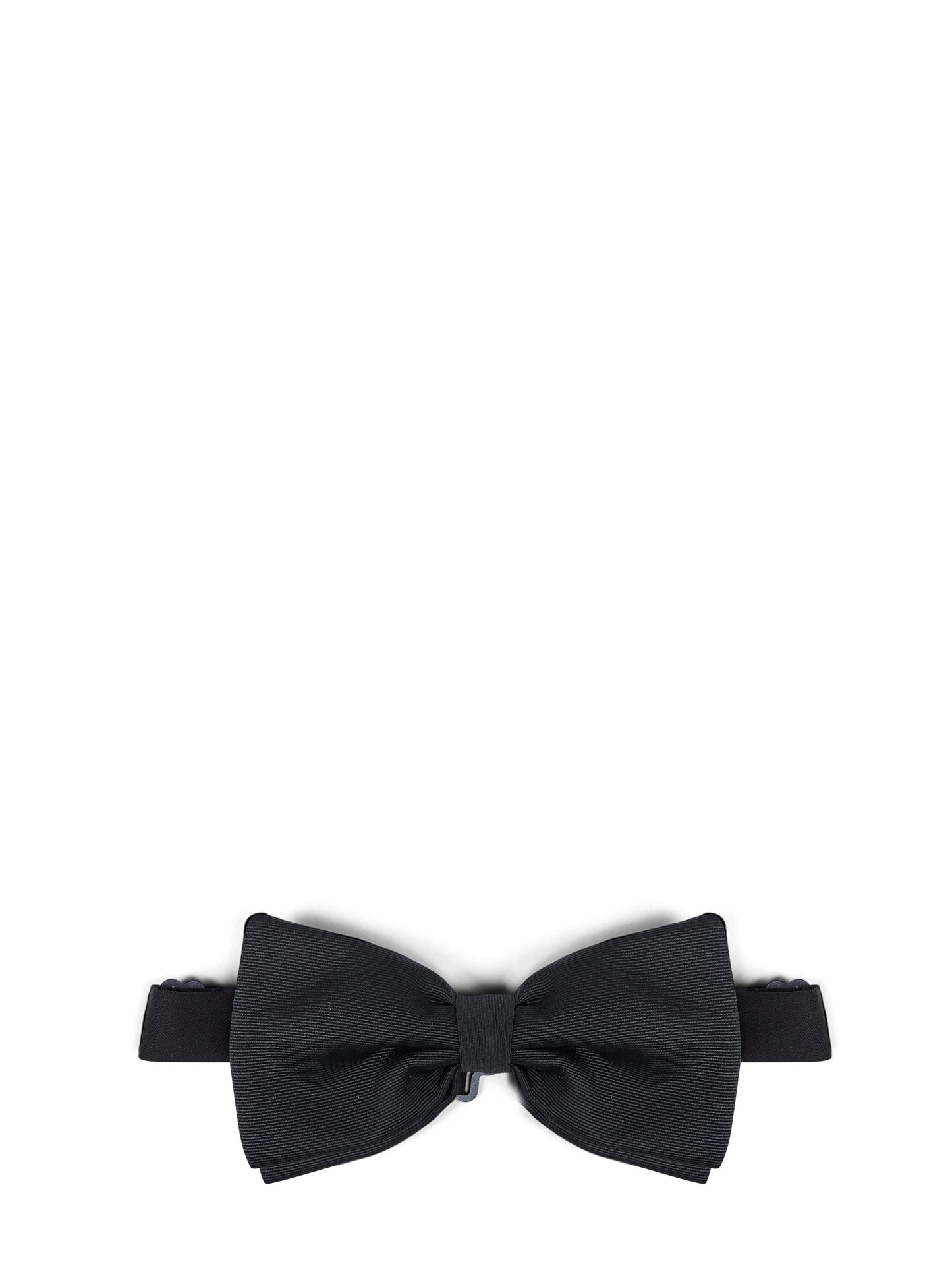 Papillon preannodato in gros grain nero
