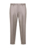 Dove grey wool and cashmere flannel Tiberio trousers