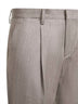 Dove grey wool and cashmere flannel Tiberio trousers