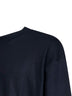 Blue wool layered design sweater