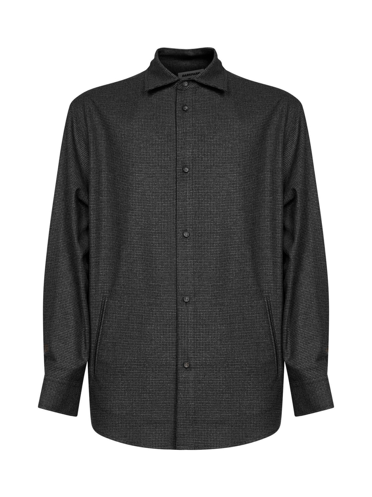 Camicia con stampa pied de poule Keanu in grigio