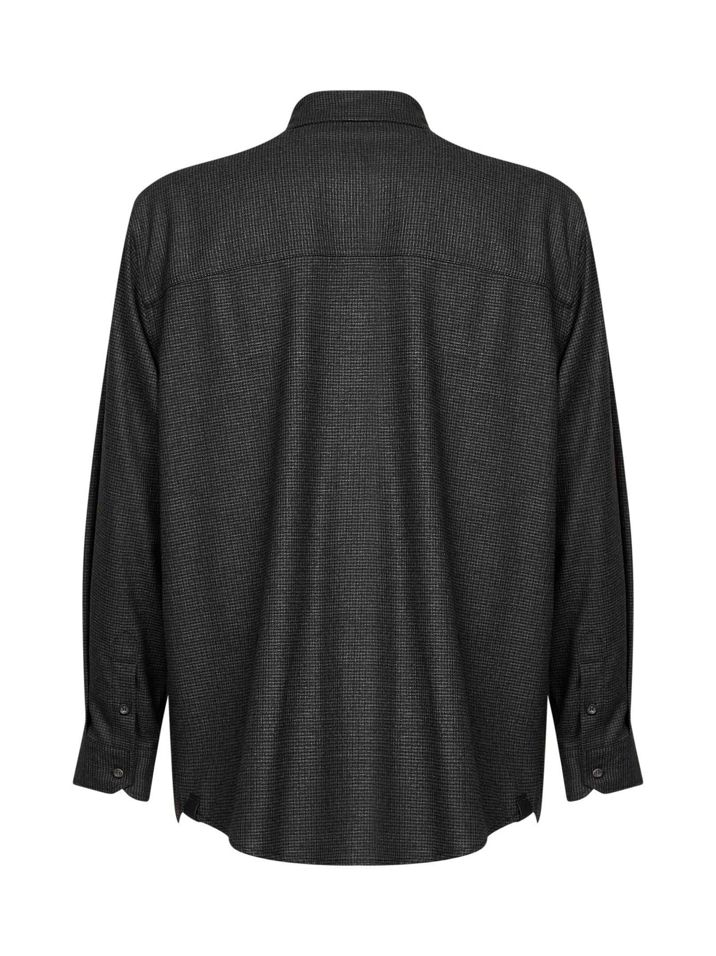 Camicia con stampa pied de poule Keanu in grigio