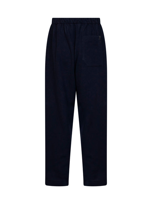Blue ian cashmere wool jogger fit trousers