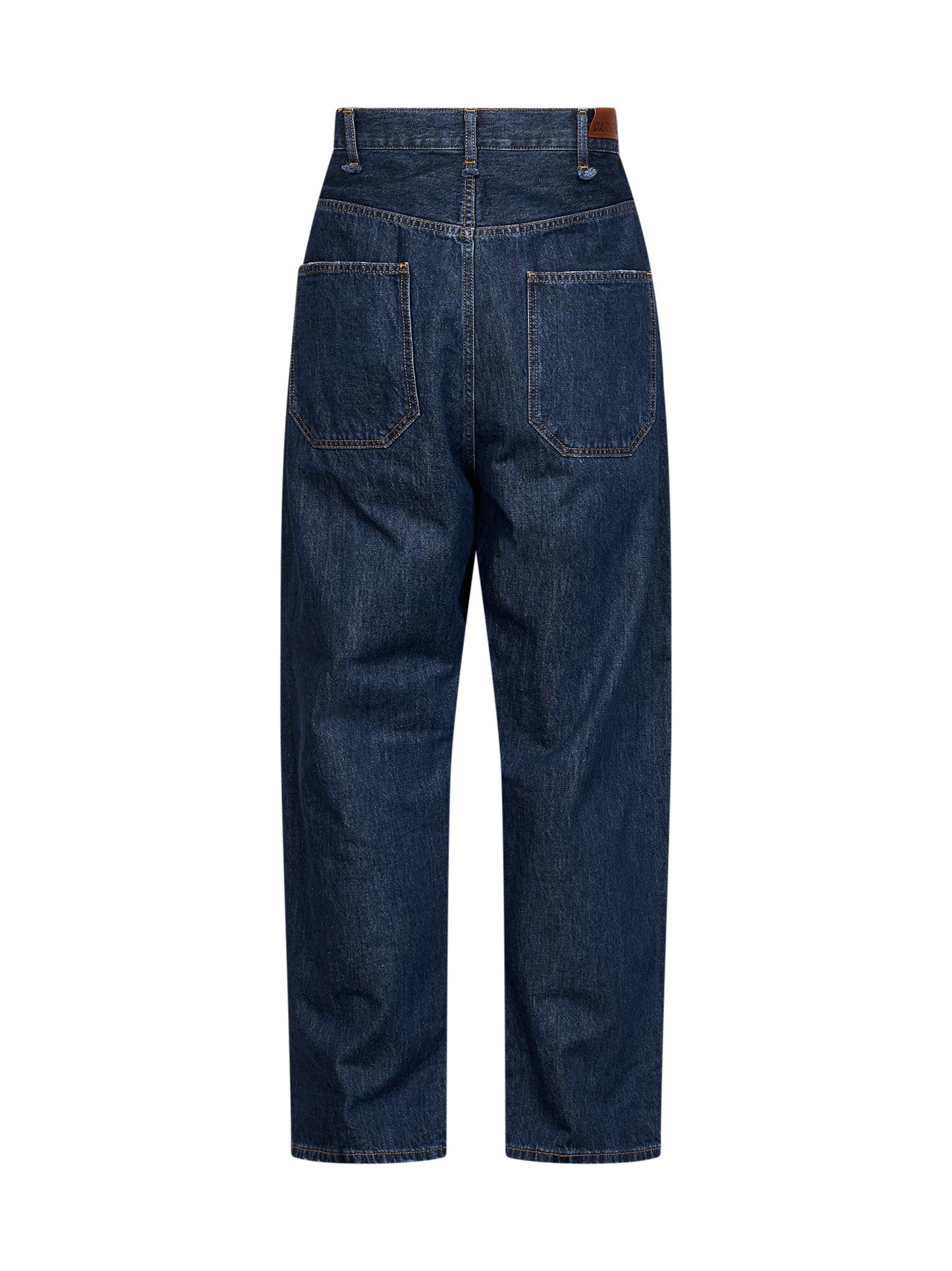 Jeans a gamba dritta in cotone blu