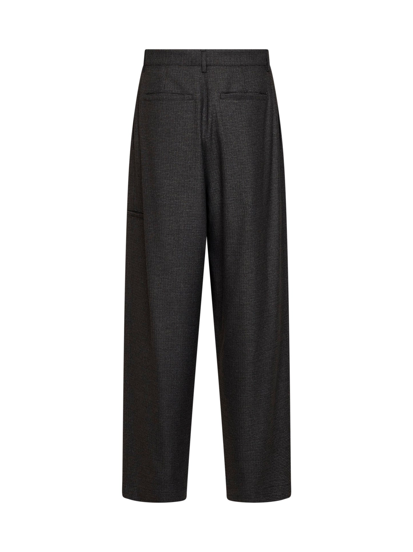 Pantaloni pied de poule a gamba larga Davide in grigio