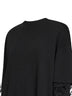 Black Troy feather-embellished double-sleeve sweatshirt