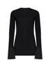 Top con giromanica a camicia Nora in nero