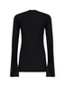Top con giromanica a camicia Nora in nero