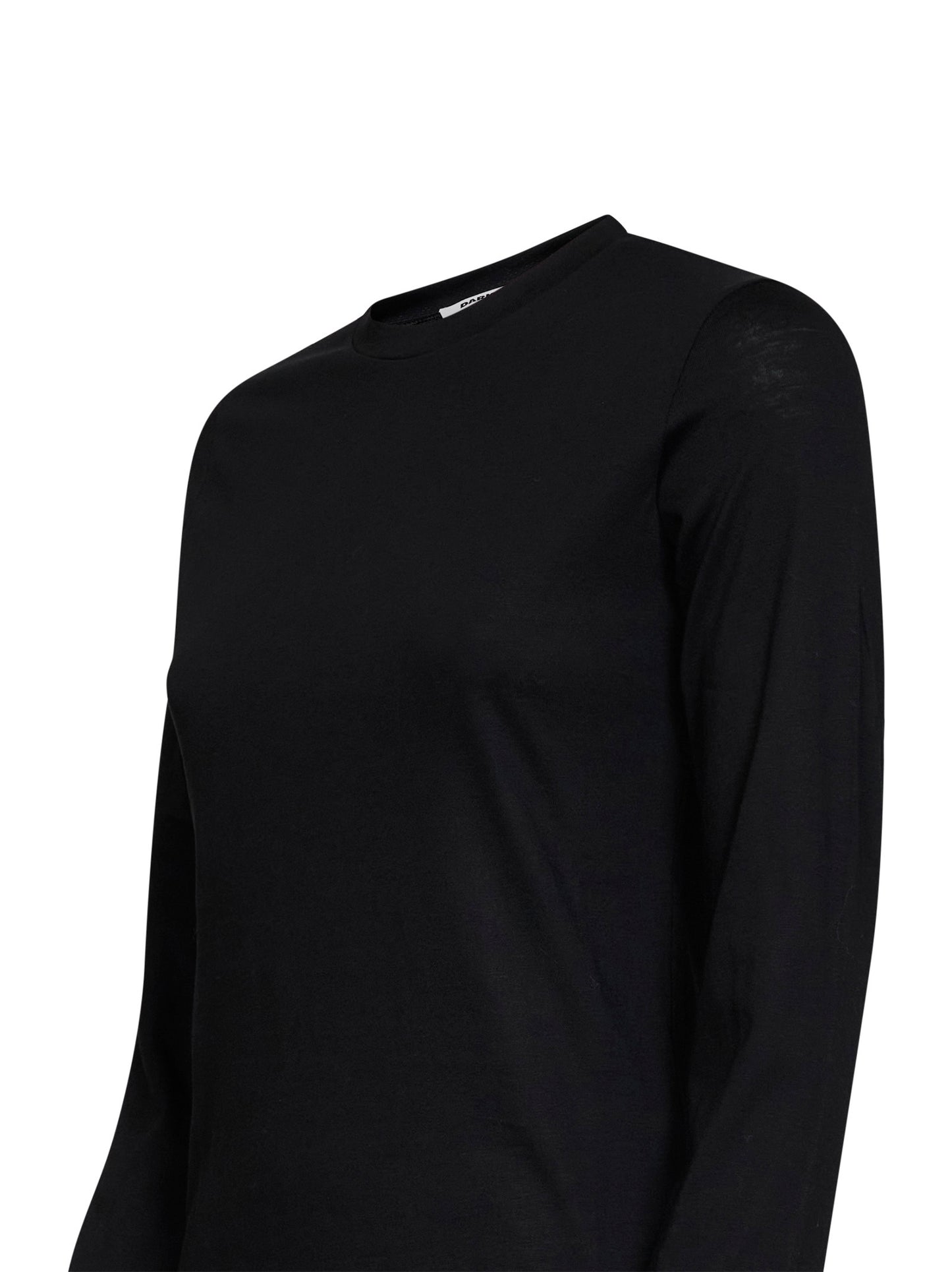 Top con giromanica a camicia Nora in nero