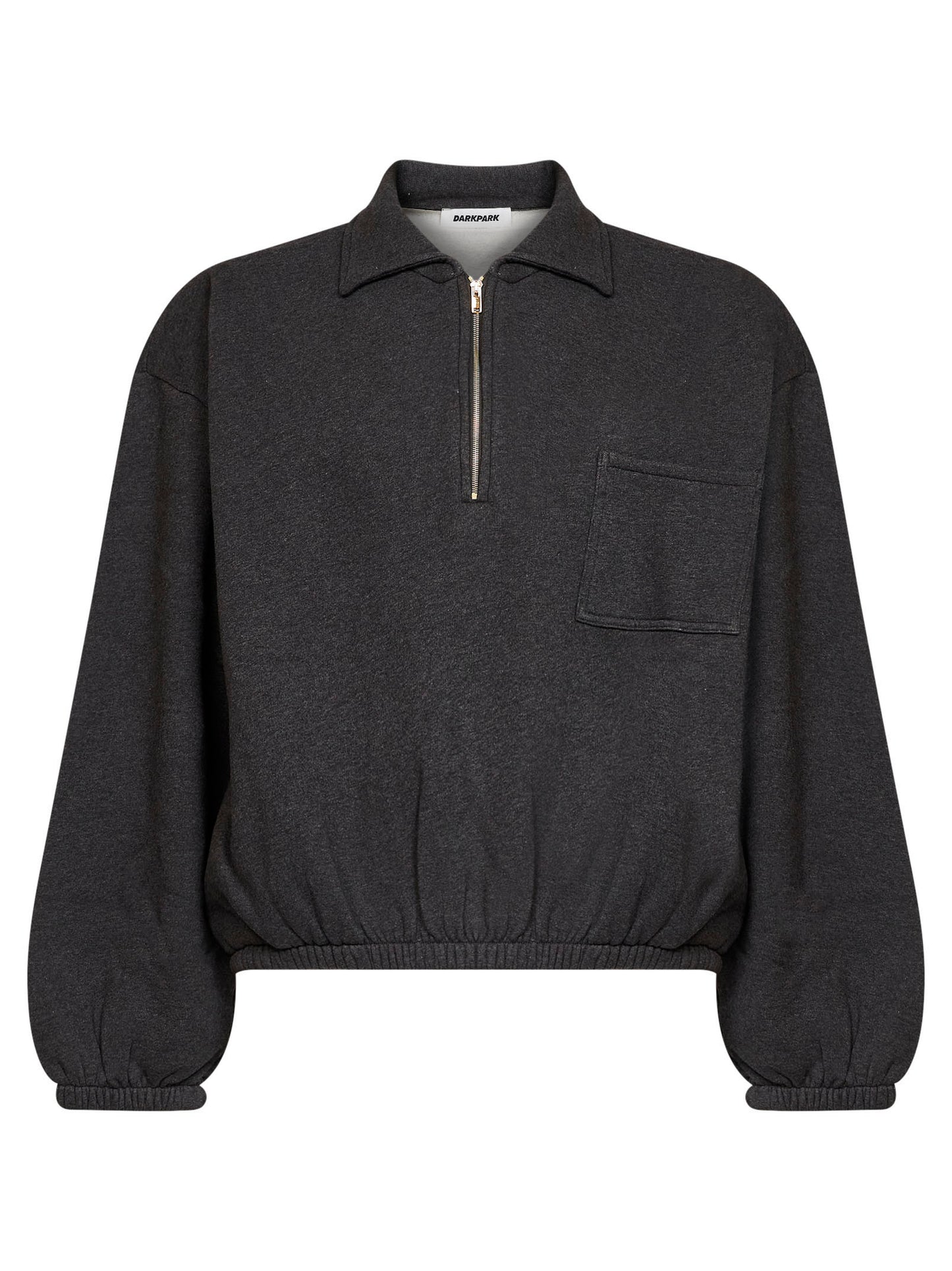 Dark grey Alva half-zip crop sweatshirt