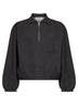 Dark grey Alva half-zip crop sweatshirt