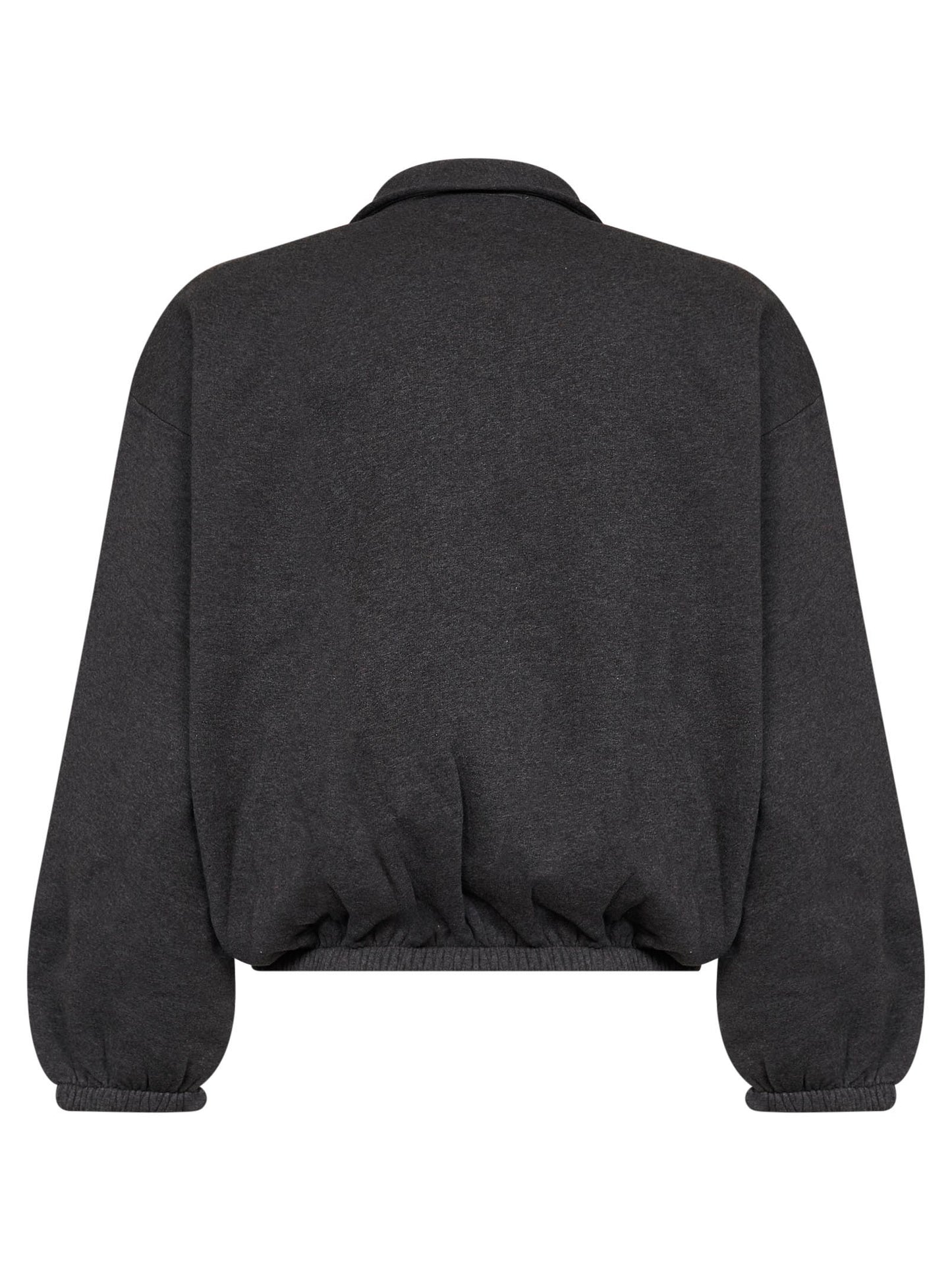 Dark grey Alva half-zip crop sweatshirt