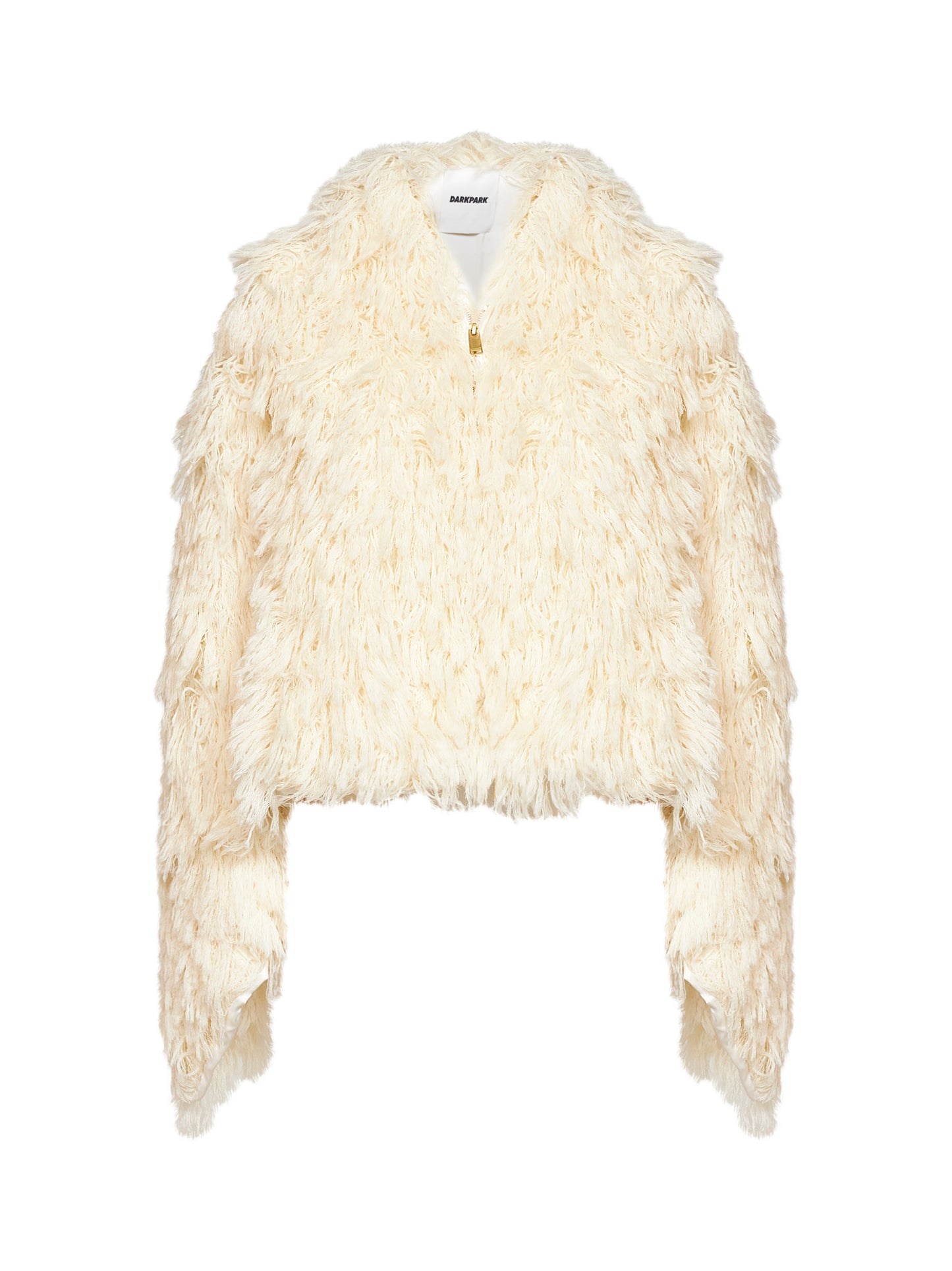 White zip-up Christy wool jacket