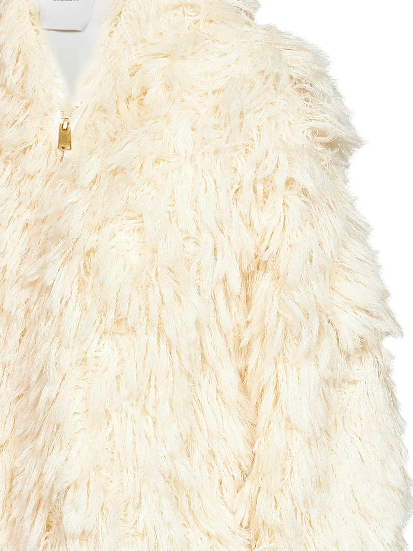 White zip-up Christy wool jacket