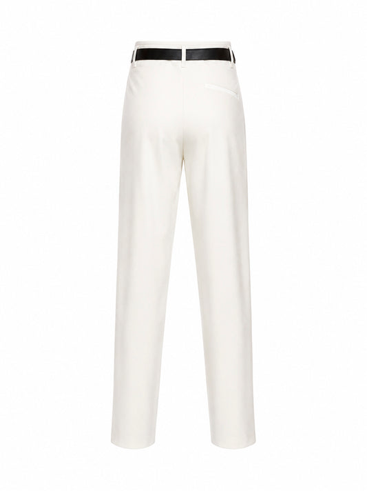 White Ronda wide-leg trousers