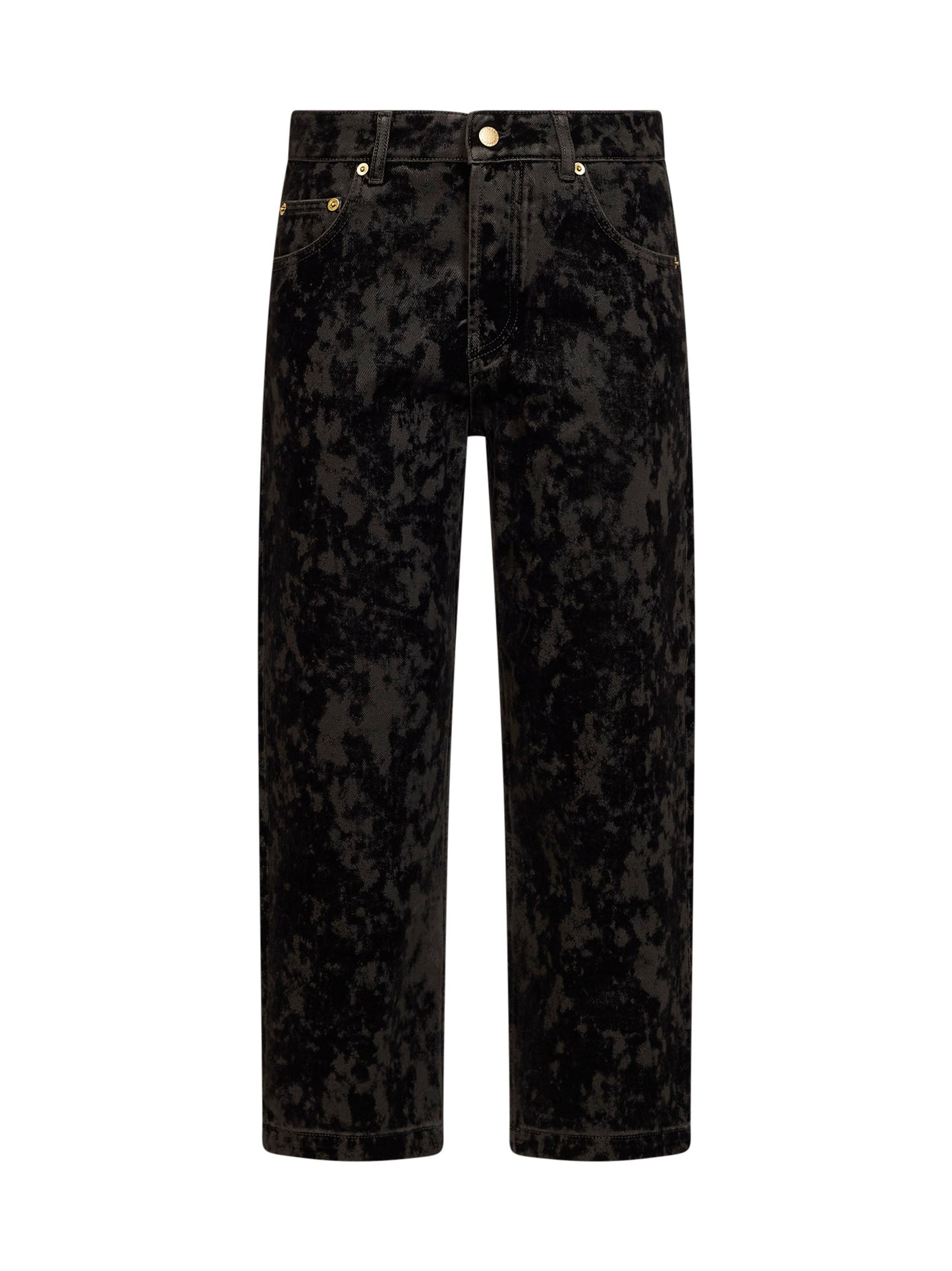 Jeans crop a gamba dritta Lizzie in nero