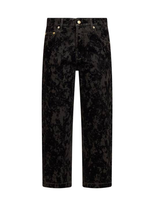 Black Lizzie cropped straight-leg jeans