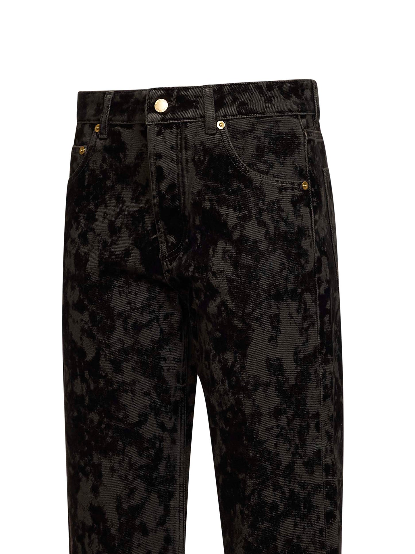 Jeans crop a gamba dritta Lizzie in nero