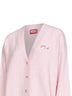 Pink wool and alpaca blend knit M-Areela cardigan