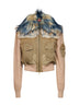 Bomber G-Ustav in cotone organico stretch e nylon riciclato kaki