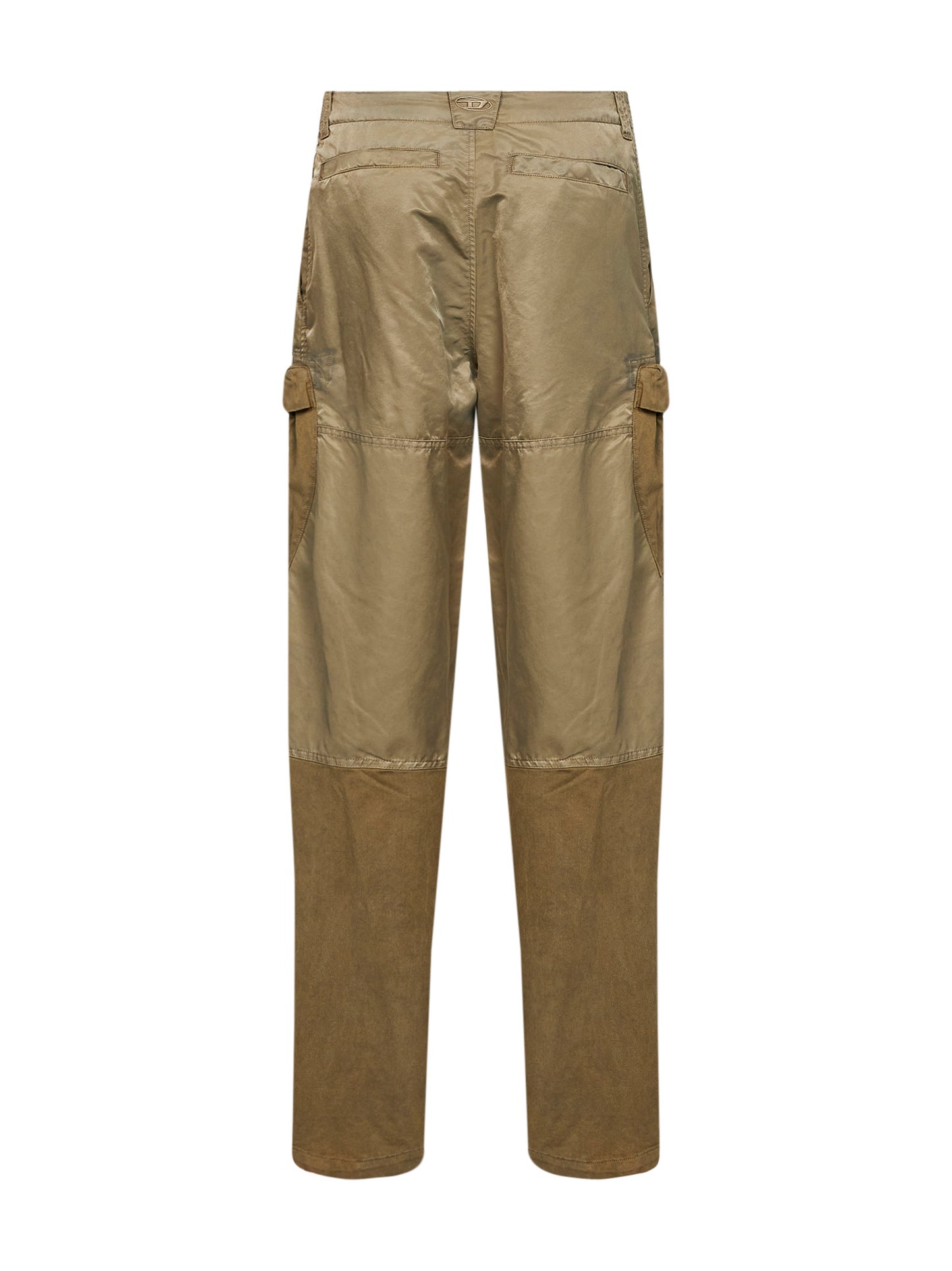 Khaki stretch cotton and nylon P-Parker cargo trousers