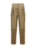 Khaki stretch cotton and nylon P-Parker cargo trousers