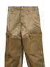 Khaki stretch cotton and nylon P-Parker cargo trousers