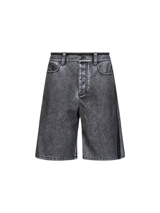 Grey PU P-Arlor Bermuda shorts