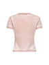 T-shirt T-Ila-Aa1 in jersey con strass rosa