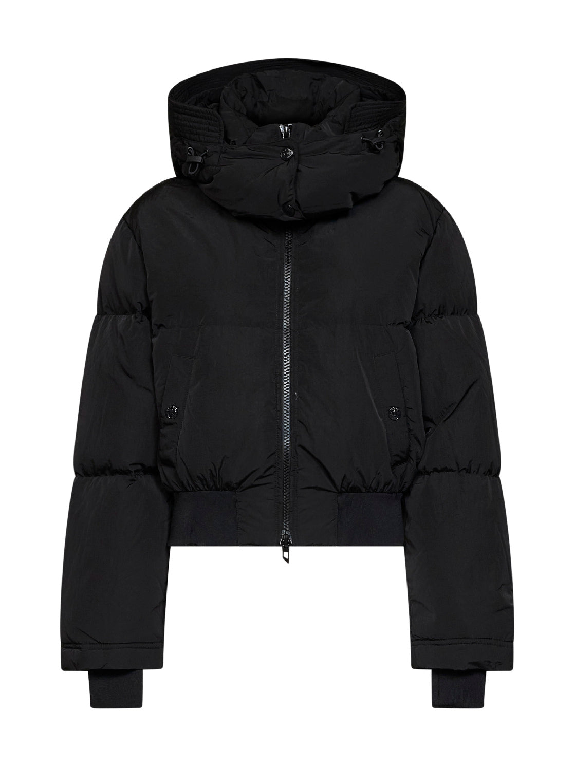 Black W-Peyt-Short-New-Wd hooded down jacket