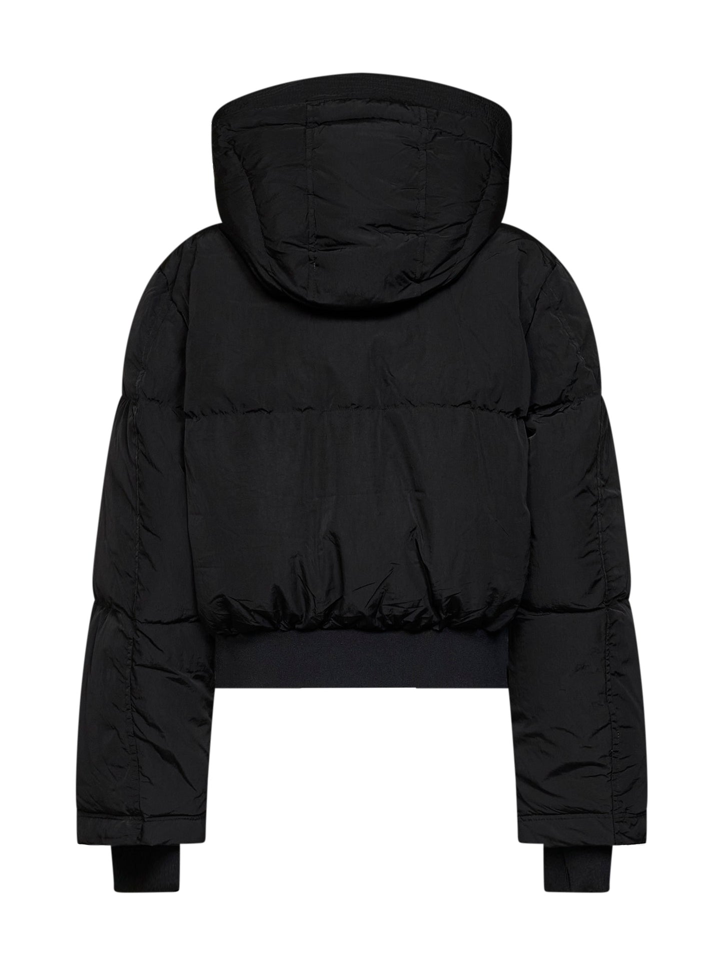 Black W-Peyt-Short-New-Wd hooded down jacket