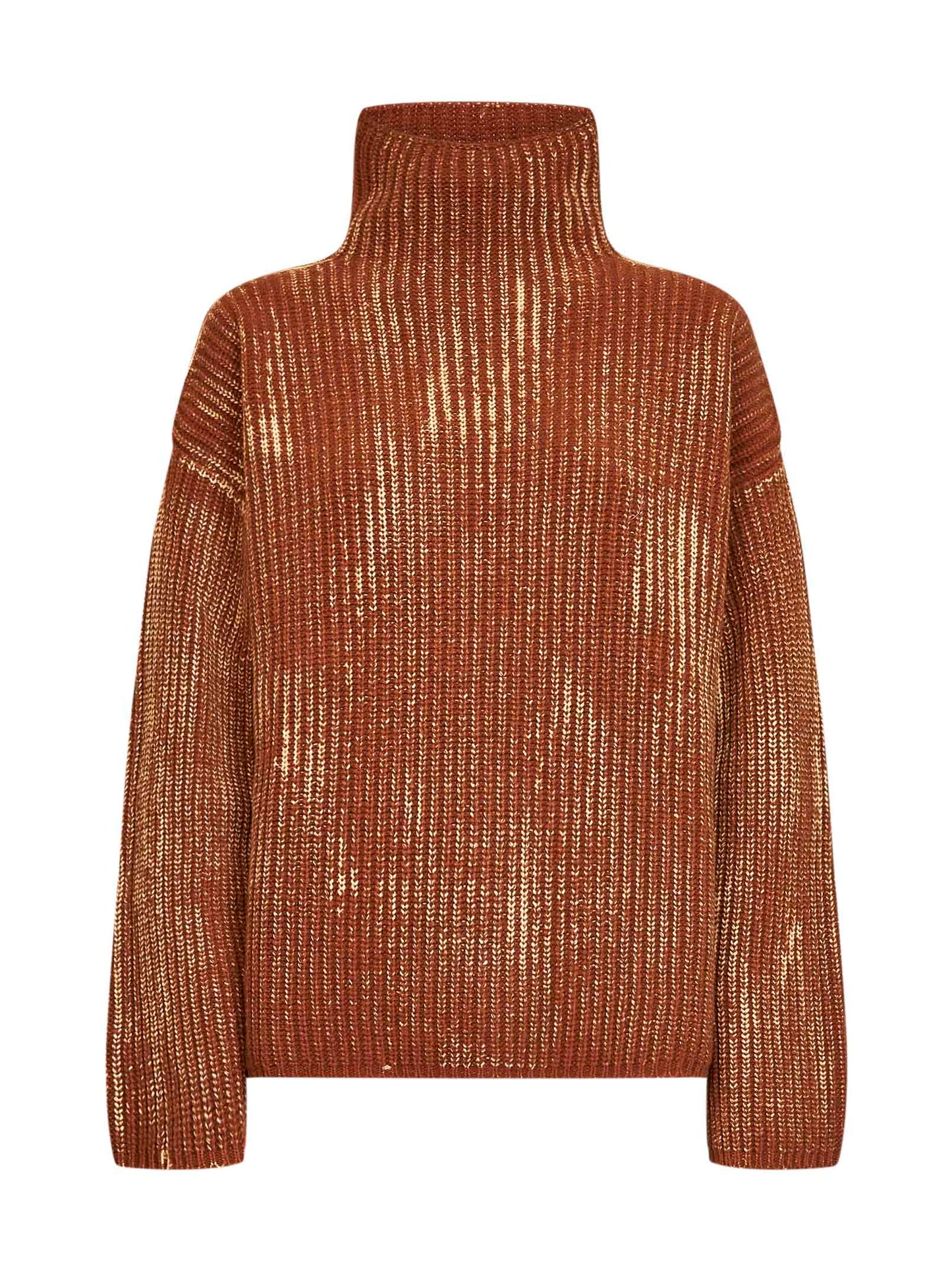 Maglione M-Amet in misto lana a coste marrone